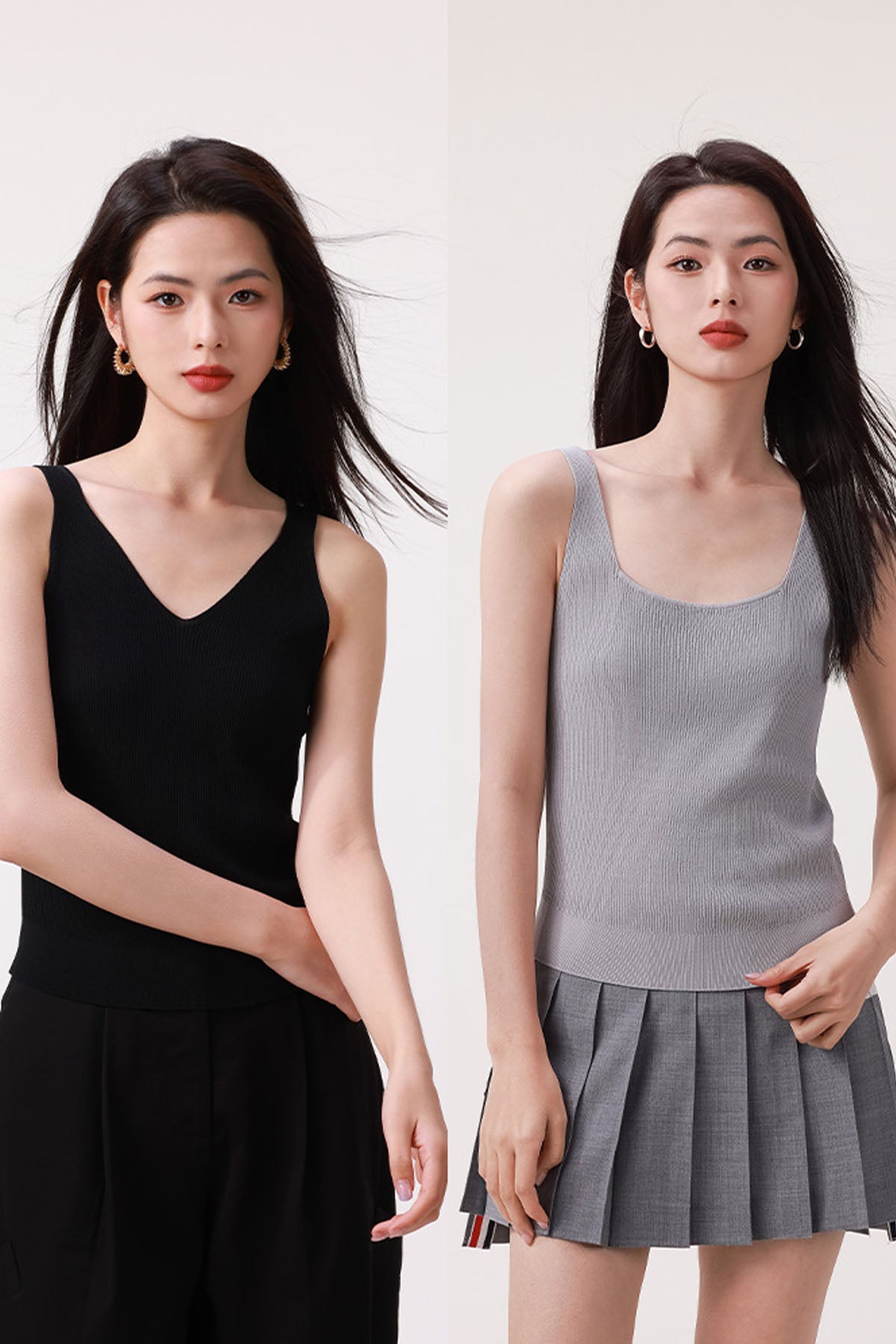 Aircon V-U-Neck 2 In 1 Tank Top