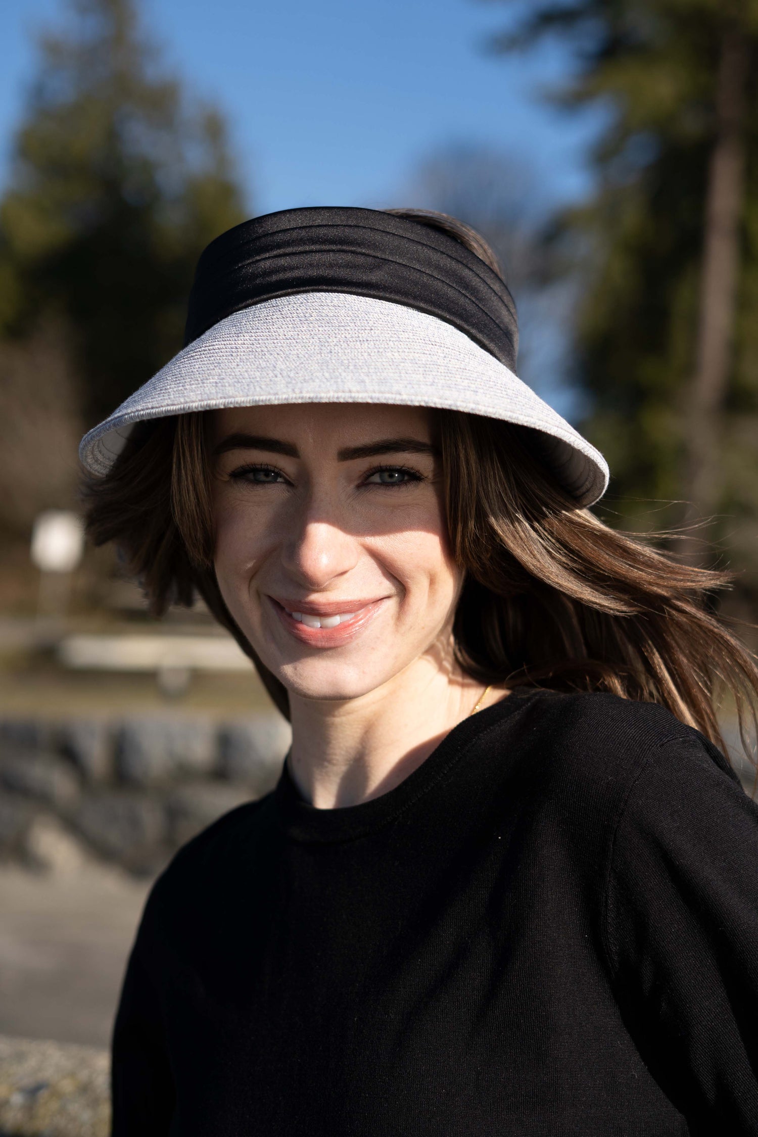 Hikesity Eco-Chic foldable paper straw sun hat with tested UPF 50+ protection at beach