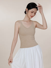 2025 CatWarm™ V-Neck Thermal Tank Top w/ Built-in Removable Bra