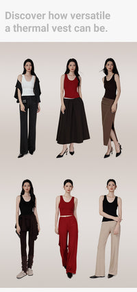 2025 CatWarm™ U-Neck Thermal Tank Top w/ Built-in Removable Bra