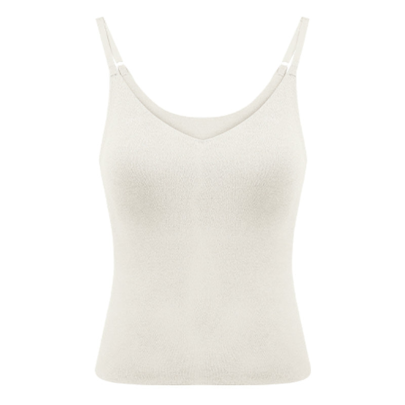2025 CatWarm™ V-Neck Thermal Tank Top w/ Built-in Removable Bra