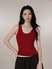 2025 CatWarm™ U-Neck Thermal Tank Top w/ Built-in Removable Bra