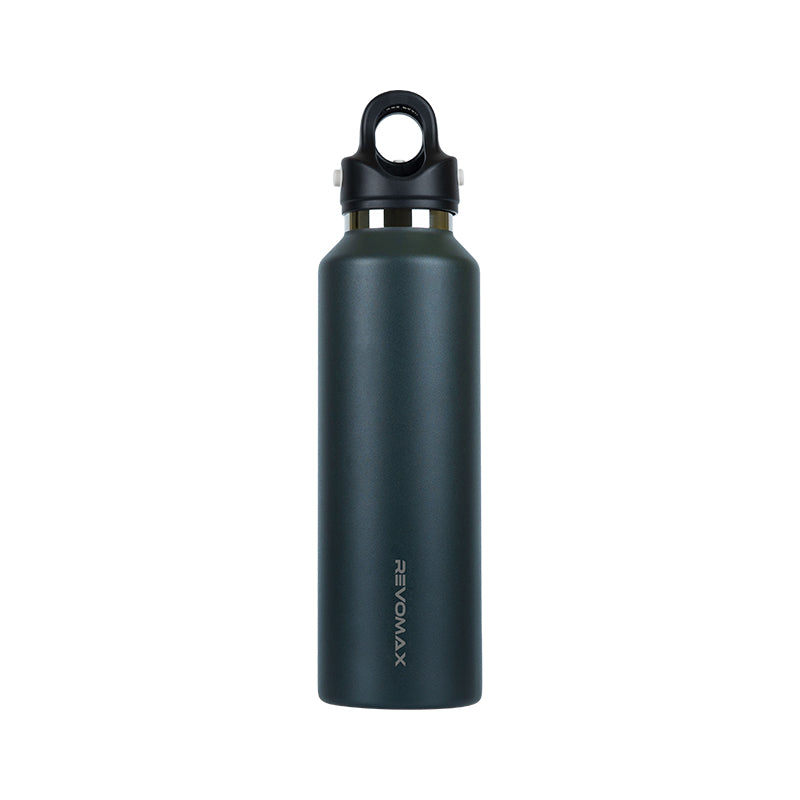 Hikesity 20oz 316L stainless steel water bottle with no-screw lid in Green