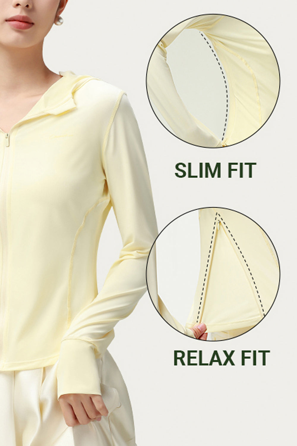 Aircon UV Protection Jacket Slim Relaxed Fit 2 In 1
