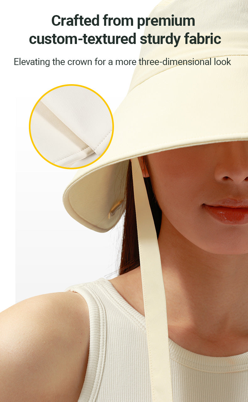 Unisex Broad Brim Foldable UV Protection Bucket Hat