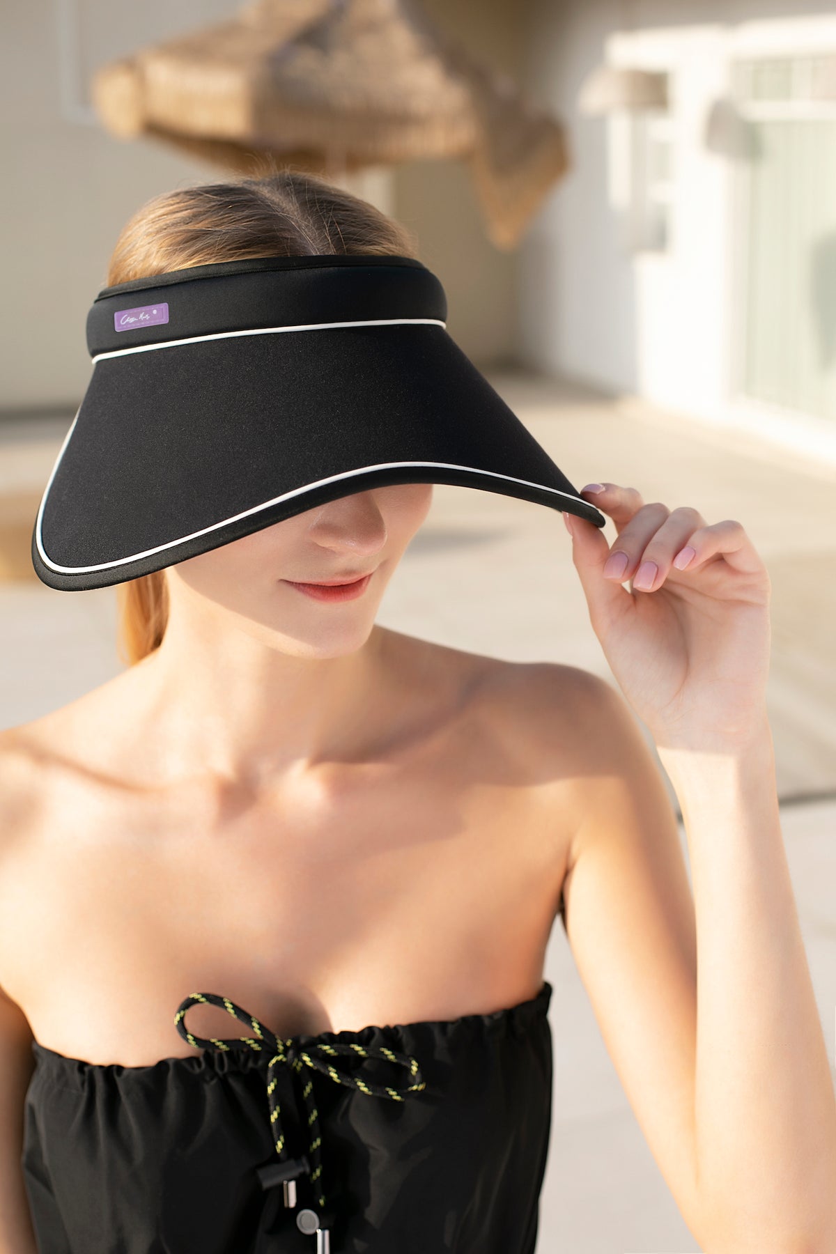 Classic Wide Brim UV Protection Sun Visor: Blocks 99.9% of UV rays without blocking your vision; Available in black and pink. 