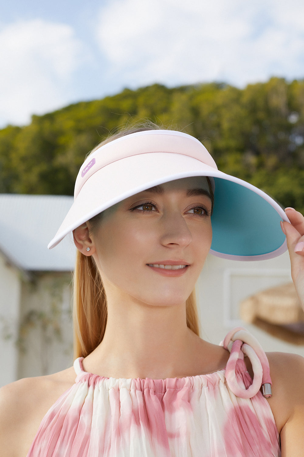 Classic Wide Brim UV Protection Sun Visor: Blocks 99.9% of UV rays without blocking your vision; Available in black and pink. 