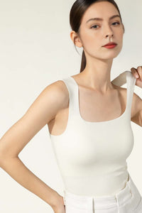 Hush Fiber Thermal U-Neck Tank Top w/ Built-in (Removable) Bra