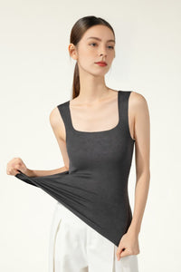 Hush Fiber Thermal U-Neck Tank Top w/ Built-in (Removable) Bra