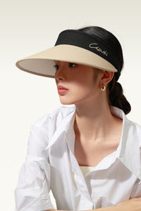 This is a sun hat with a highly customized "Chanel Style" fabric and cool ice silk fabric, blocks 99%+ ultraviolet rays, all while maintaining a look and sense of luxury.