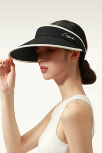 This is a sun hat with a highly customized "Chanel Style" fabric and cool ice silk fabric, blocks 99%+ ultraviolet rays, all while maintaining a look and sense of luxury.