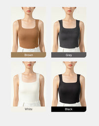 Brown, grey, white, black color, Infrared-Reflection-Thermal-Tank-Top-Base-Layer-with-Built-In-Bra