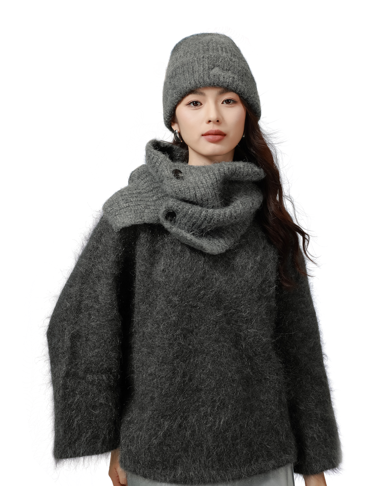 Ultimate Alpaca Bundle: Cozy Beanie & Wrap Set