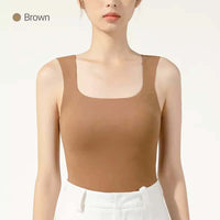 Heatwave Sleek Thermal U-Neck Tank Top w/ Built-in Bra