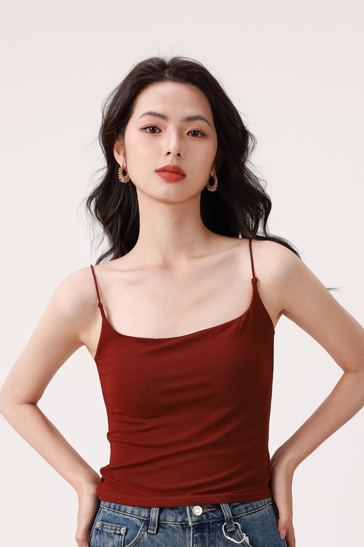 Cloud Sleeveless Tank Top with Built-in Bra Pads
