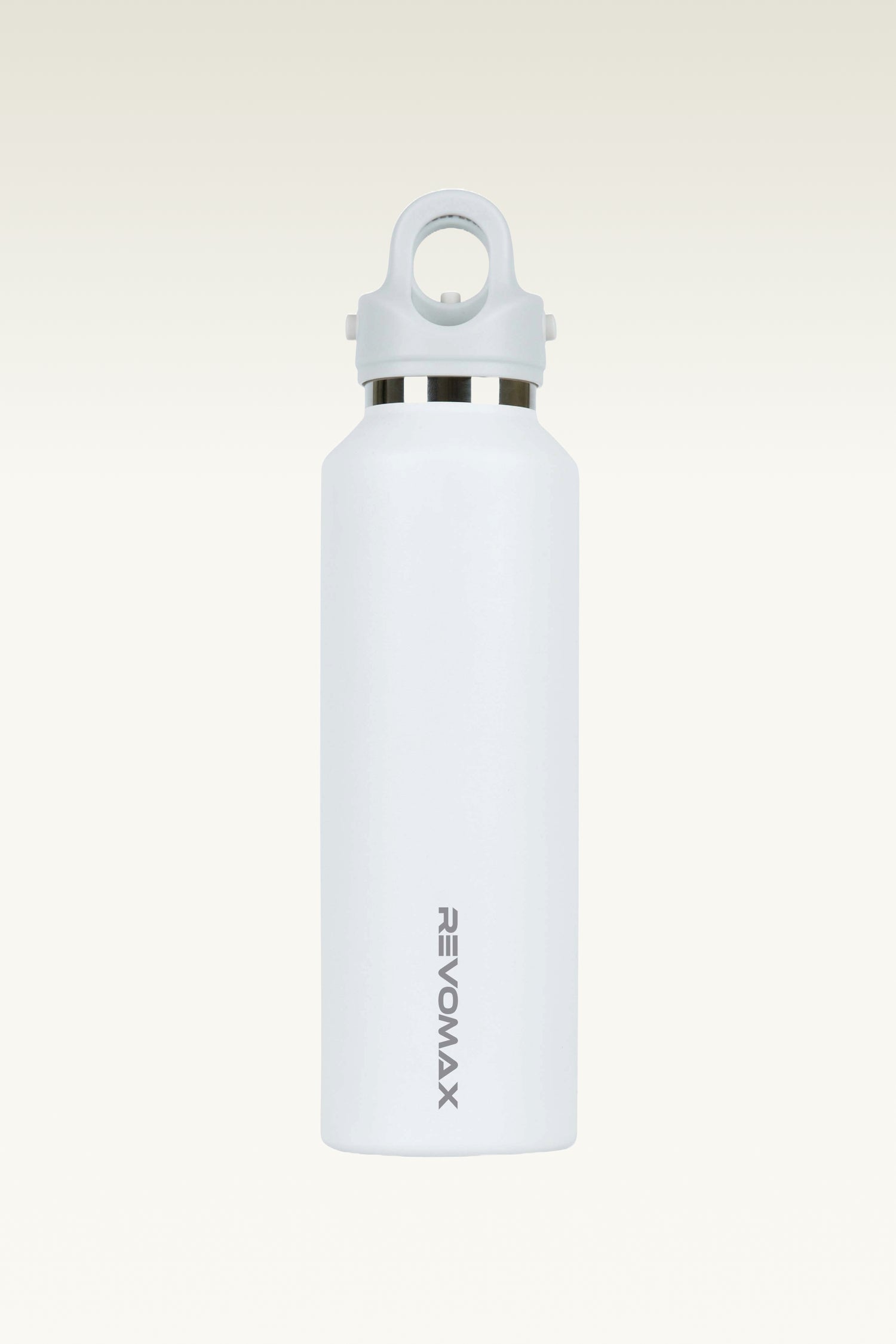 Hikesity's innovative, no-screw design, white 20oz water bottle; 316L stainless steel lining, exceptional durability, corrosion resistance, and heat retention.  