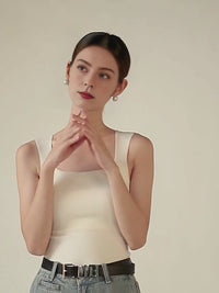 Hush Fiber Thermal U-Neck Tank Top w/ Built-in (Removable) Bra